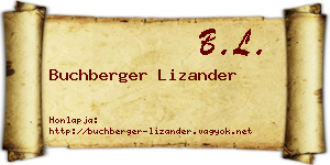 Buchberger Lizander névjegykártya